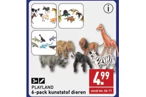 6 pack kunststof dieren
