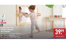 houten spiegel met beugel