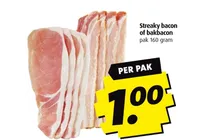 streaky bacon of bakbacon