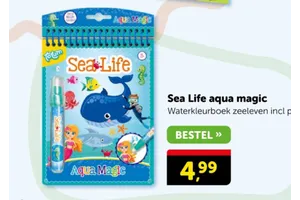 sea life aqua magic waterkleurboek