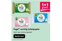 page compleet schoon vochtig toiletpapier