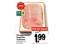 versgesneden gegrilde yorkham