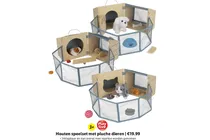 houten speelset met pluche dieren