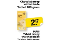 chocoladereep wit fairtrade