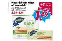 wasa delicate crisp rosemary sea salt