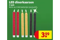 led dinerkaarsen