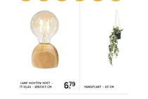 lamp houten voet
