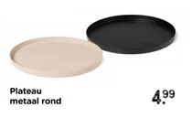 plateau metaal rond