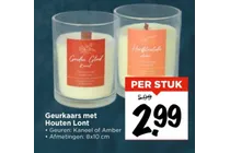 geurkaars met houten lont