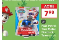 paw patrol true metal firetruck team