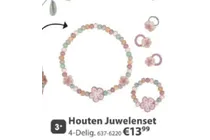 houten juwelenset