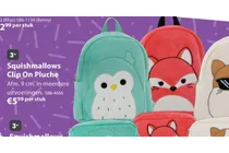 squishmallows clip on pluche rugzak