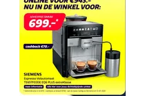 espresso volautomaat te657f03de eq6 plus extraklasse