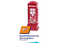 kersttelefooncel met licht en glitters