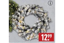 kerstkrans met verlichting