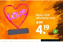 neon led tafellamp