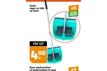 sorbo veger en blik op steel