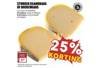 stukken eilandkaas of boerenkaas
