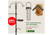 voedersysteem voor tuinvogels op paal