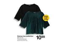 dames top pailletten