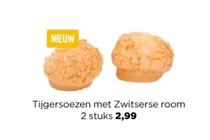 tijgersoezen met zwitserse room