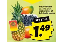 blauwe bessen grote mango of del monte ananas