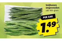 snijbonen ongesneden
