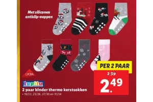 kinder thermo kerstsokken