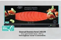 gerookte deense regenboogforel