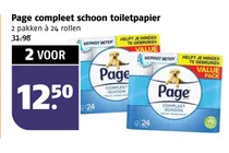 page compleet schoon toiletpapier