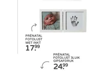 prenatal fotolijst met inkt