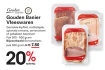 gerookte kipfilet ontbijtspek spianata romana serranoham of gebakken beenham