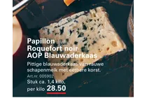 papillon roquefort noir aop blauwaderkaas