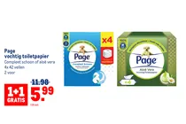 page vochtig toiletpapier compleet schoon