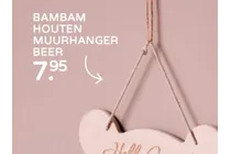 houten muurhanger beer