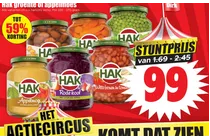 diverse hak groenten en appelmoes
