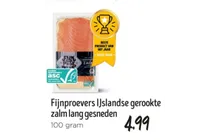 fijnproevers ijslandse gerookte zalm lang gesneden
