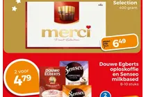 douwe egberts oploskoffie en senseo milkbased