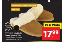 leren pantoffels