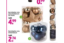 kerstballen mix chocoladebruin