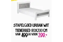 stapelgoed urban wit tienerbed