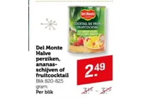 halve perziken ananas schijven of fruitcocktail