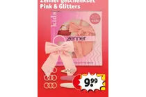 geschenkset pink glitters