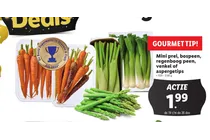 mini prei bospeen regenboog peen venkel of aspergetips