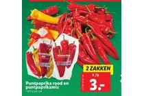 puntpaprika rood en puntpaprikamix