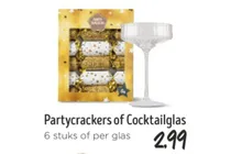 partycrackers en cocktailglas