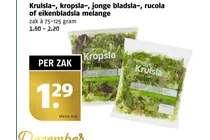 krulsla kropsla jonge bladsla rucola of eikenbladsla melange