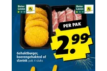 gehaktburger boerengehaktrol of slavink