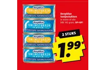 tonijnstukken in water of olie