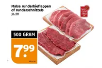 malse runderbieflappen of runderschnitzels